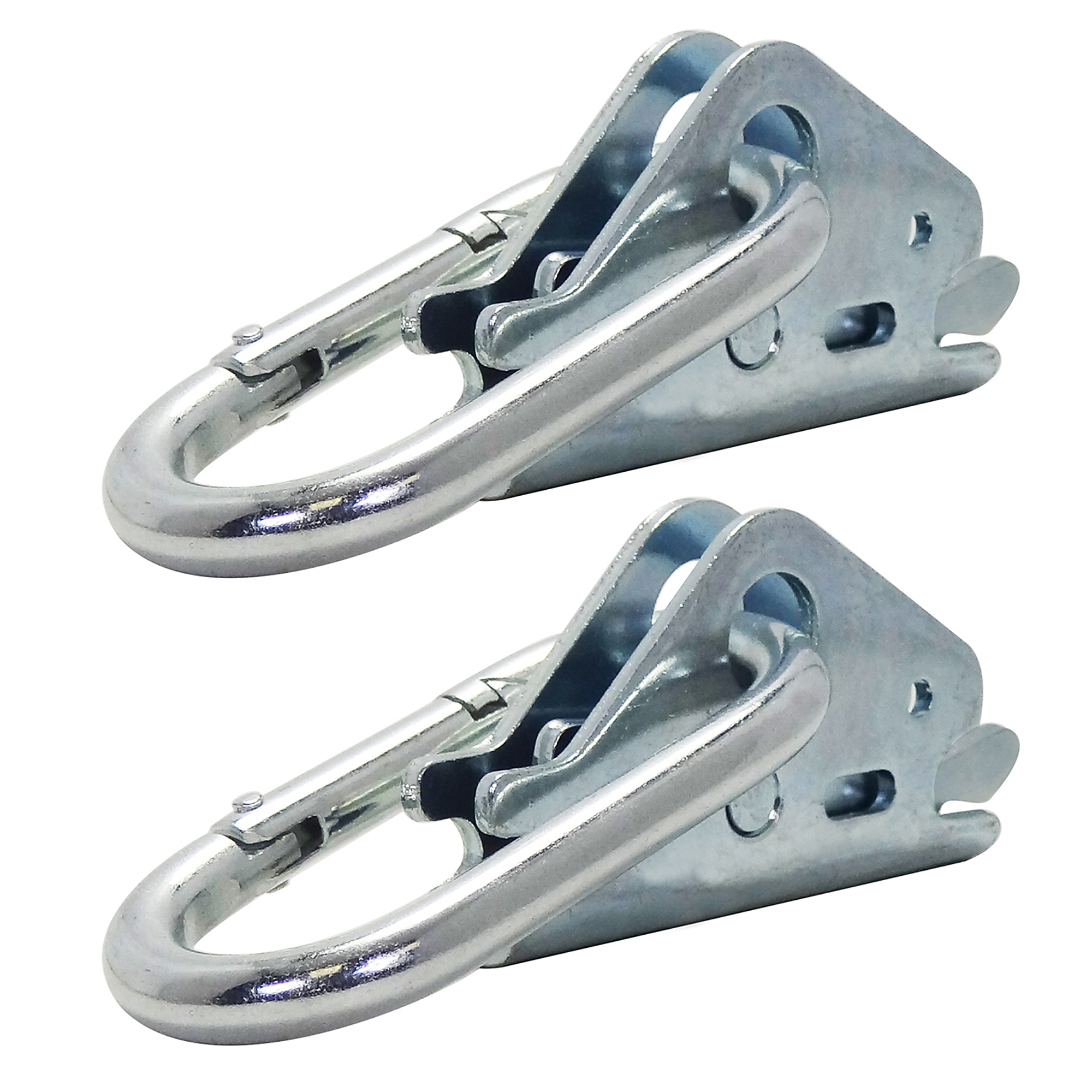 Snap-Loc E-Track Snap-Hook Carabiner Tie-Down - 2 Pk, 400-Lb. Working Load, Steel, Model# SLAEASHI2